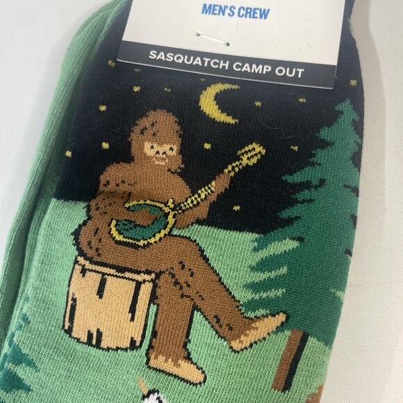 Sock It To Me “Sasquatch Camp Out” Men’s Crew *NEW* - Funny Novelty Gift Sz 9-13 - Picture 7 of 7